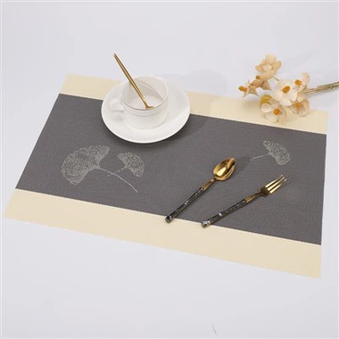 Ginkgo Leaf Placemat PVC Teslin Insulated Western Placemat Hotel Home Placemat Cyfanwerthu