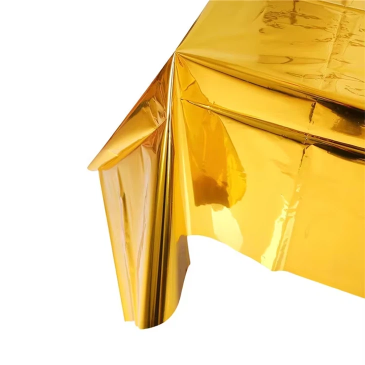 Luxury Rectangle Metallic Foil Glitter Table Cloth